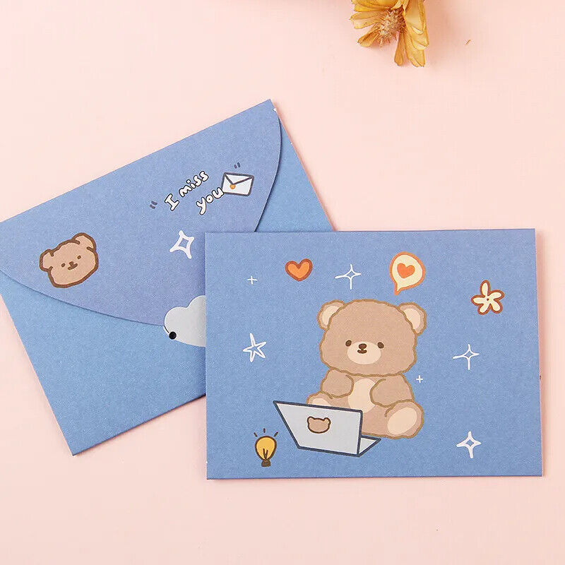 Greetings Card 50Pcs Cartoon Ins Student DIY Tanabata Teachers Day Wish Postcard