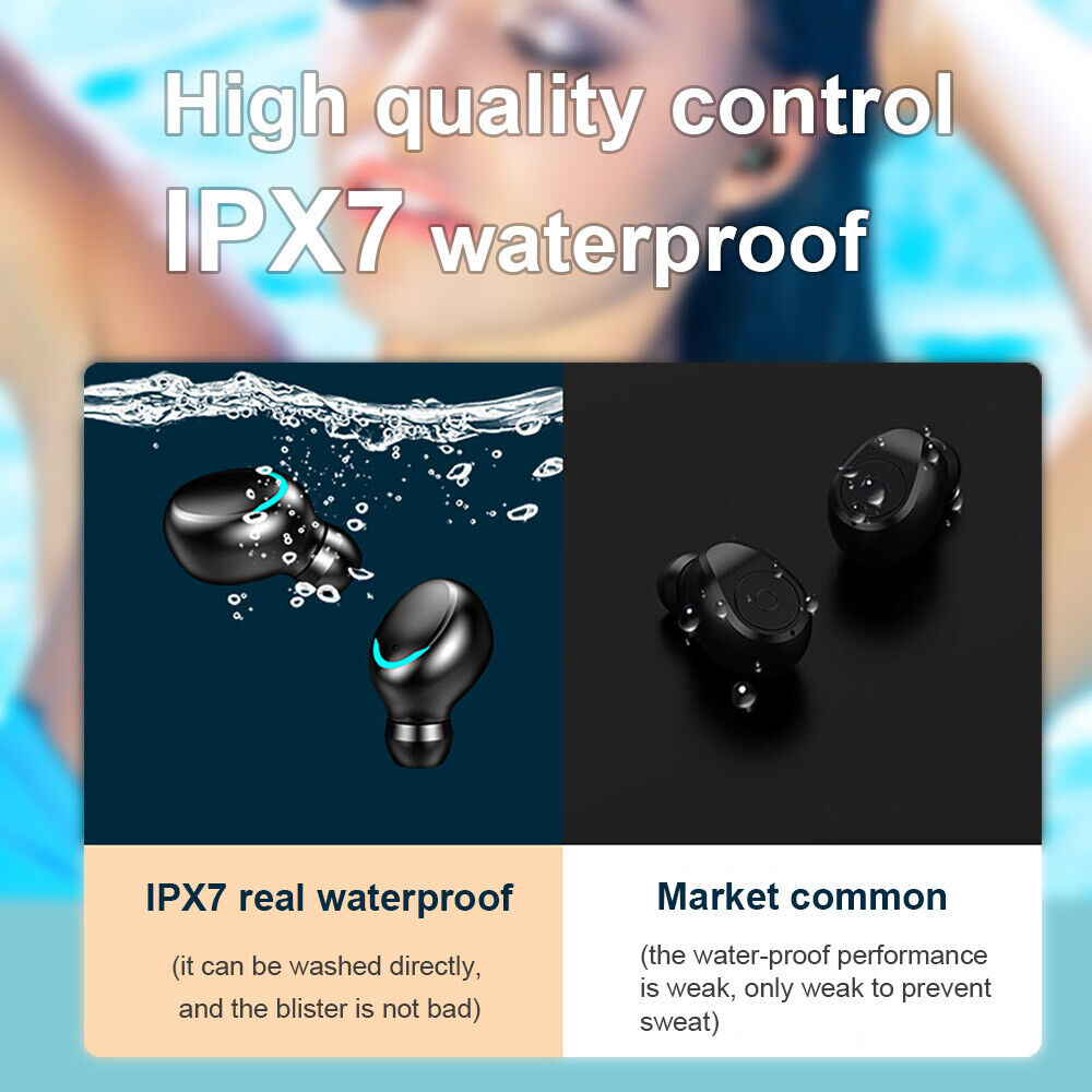 Bluetooth Wireless Earbuds for iPhone Samsung Android Earphone Waterproof Sport