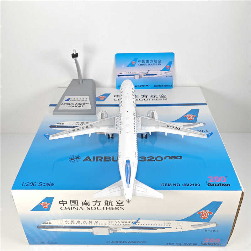 1:200 Aviation CHINA SOUTHERN AIRBUS A320NEO Passenger Airplane Diecast Model