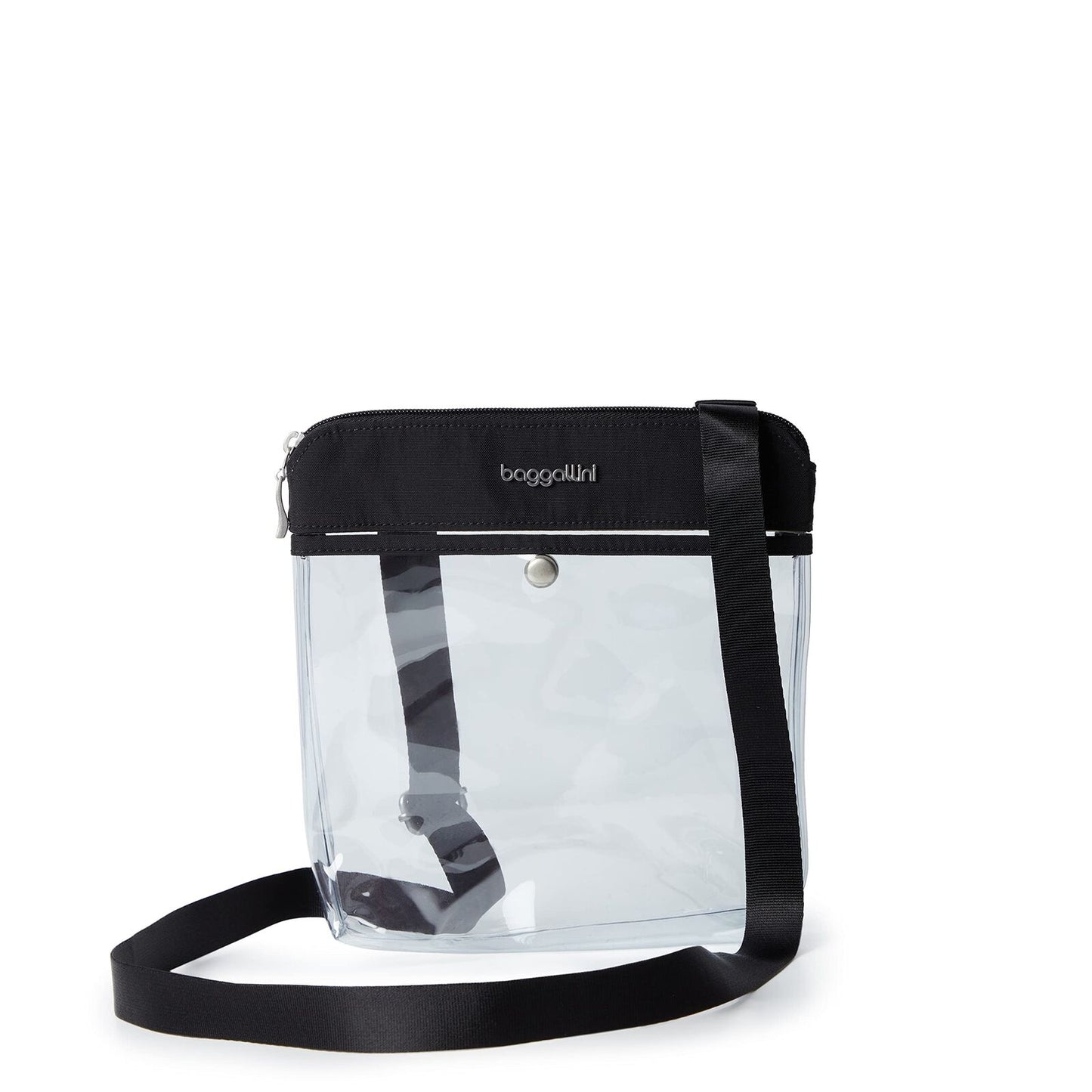 Baggallini womens Stadium Clear Pocket Crossbody, black, One Size, Black