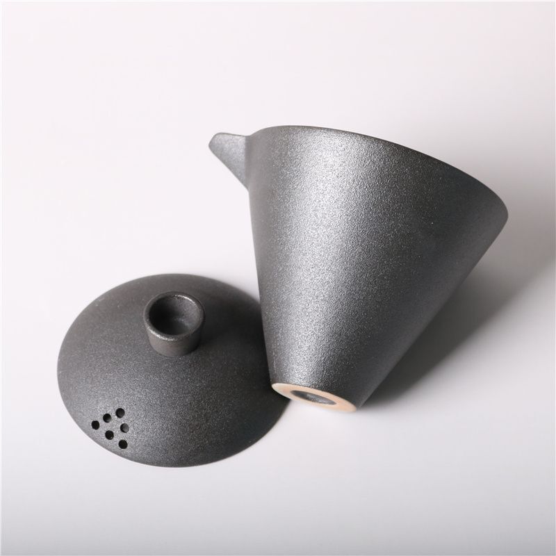 Black Coarse Pottery Hand Grasp Household Retro Creative Kung Fu Tea Set