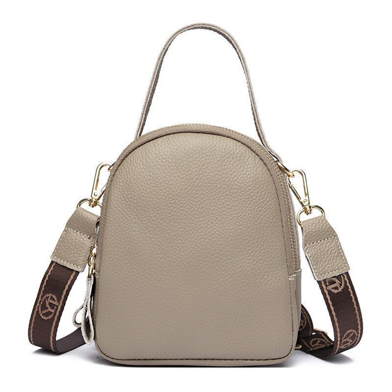 Messenger Purse Handbags Genuine Leather Vintage Casual Shoulder Bag 15*18*6.5CM