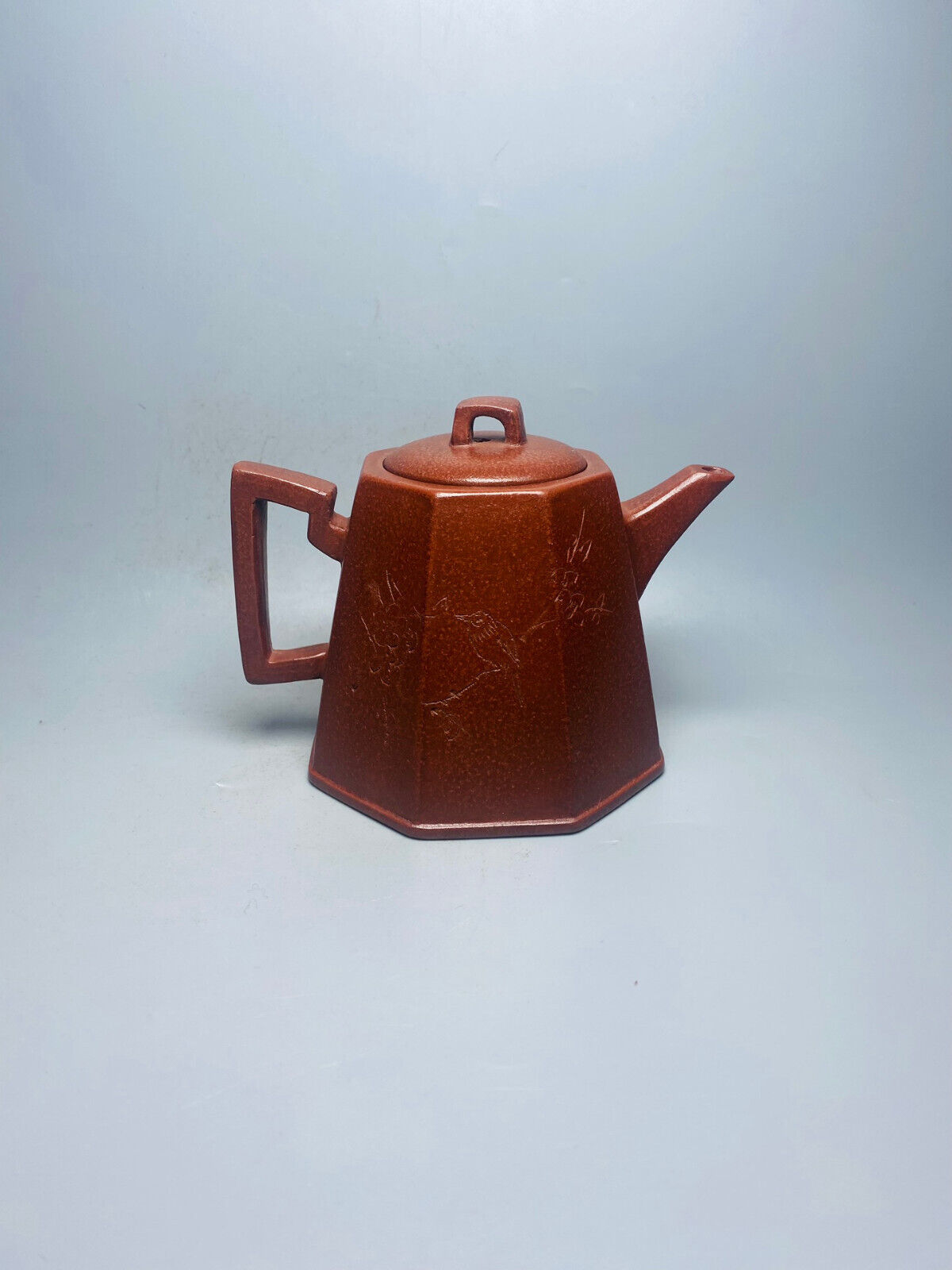 Chinese Yixing Zisha Clay Handmade Exquisite Teapot(八方井栏 底款：杨鹏年)