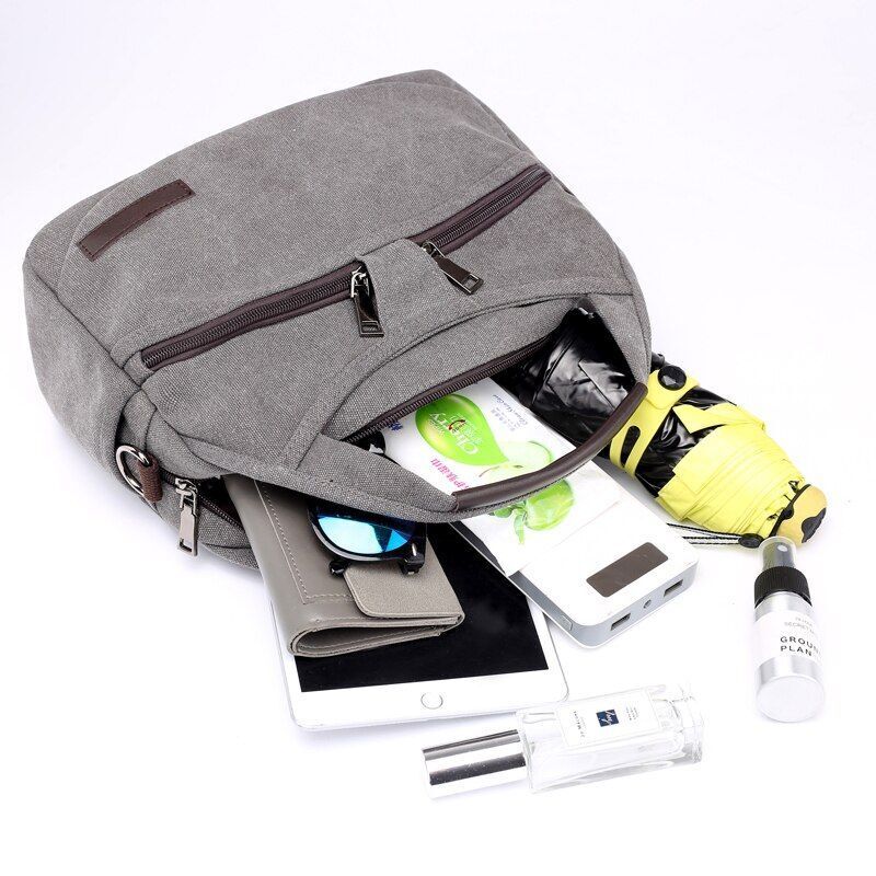 Small Tote Bag Shoulder Canvas Handbag Crossbody Purse Retro Messenger Bag Pouch