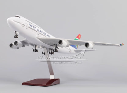 47CM 1:150 SOUTH AFRICAN BOEING 747-400 Airplane Landing Gear Resin Plane Model
