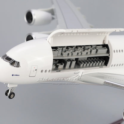 1:160 46CM AIRBUS A380 Passenger Airplane Landing Gear Resin Aircraft Model