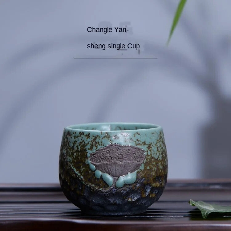 Kung Fu Tea Cup Single Cup Ceramic Master Cup Teacup Handmade Cool Vintage Coars