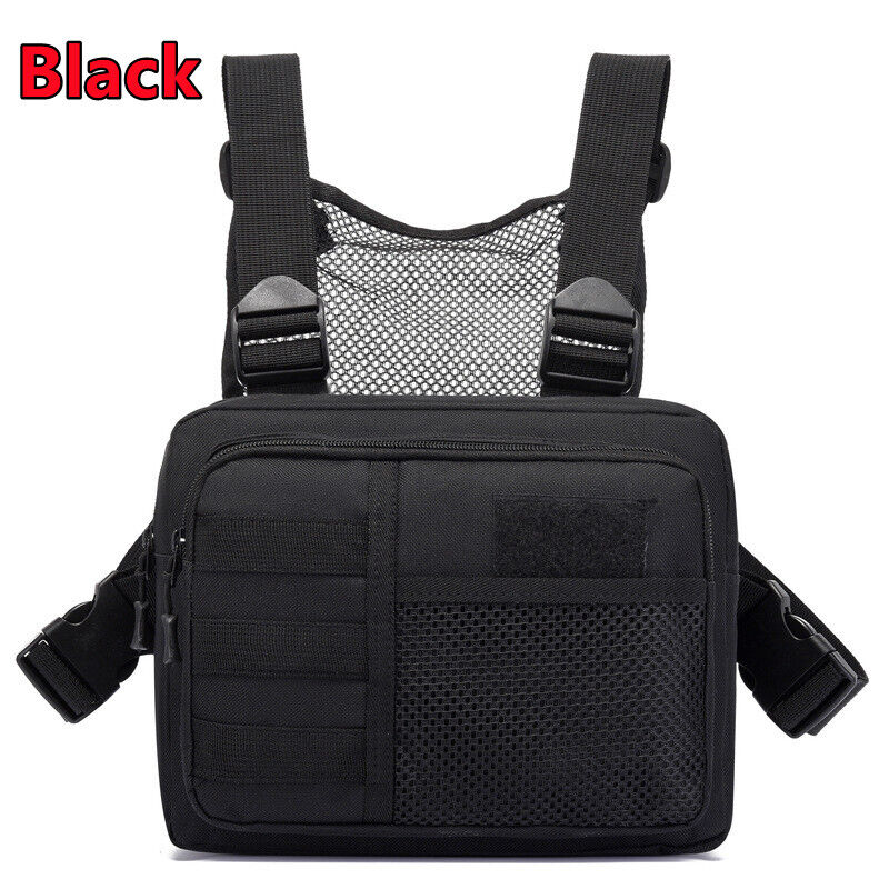 Tactical Combat Chest Rig Bag Front Pouch Recon Kit Pack Oxford Protective Vest