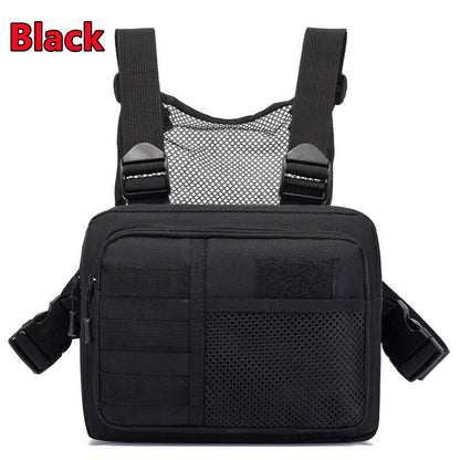 Tactical Combat Chest Rig Bag Front Pouch Recon Kit Pack Oxford Protective Vest