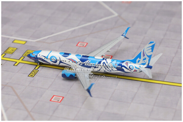 1:400 GeminiJets Alaska BOEING B737-800 Airplane Diecast Plane Aircraft Model