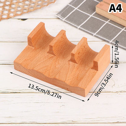 Japanese Sushi Rack Wooden Taco Snack Tray Food Holder Plate Cuisine Stand Decor