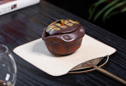 250cc chinese Yixing Handmade Zisha GaiWan Purple Clay tea cup Gongfu tureen