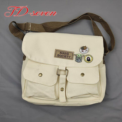 Women's Canvas Bag Department Messenger Bag Female Students Shoulder Bags 1 PC
