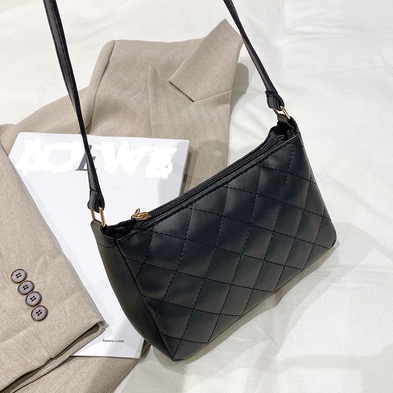 Underarm Fashion Crossbody Embroidered Synthetic Rhombus Square Bag Versatile