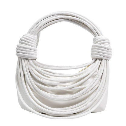 Shoulder Bags Stylish Line Knotted Handle Handbag Purse Synthetic Crossbody Bag