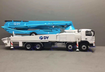 1:50 25CM DY Concrete Pump Truck Construction MachineDiecast Model White Color