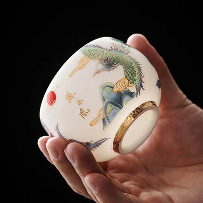 1Pc Chinese White Porcelain Master Cup Tea Cup Personal Cup Kung Fu Tea Set