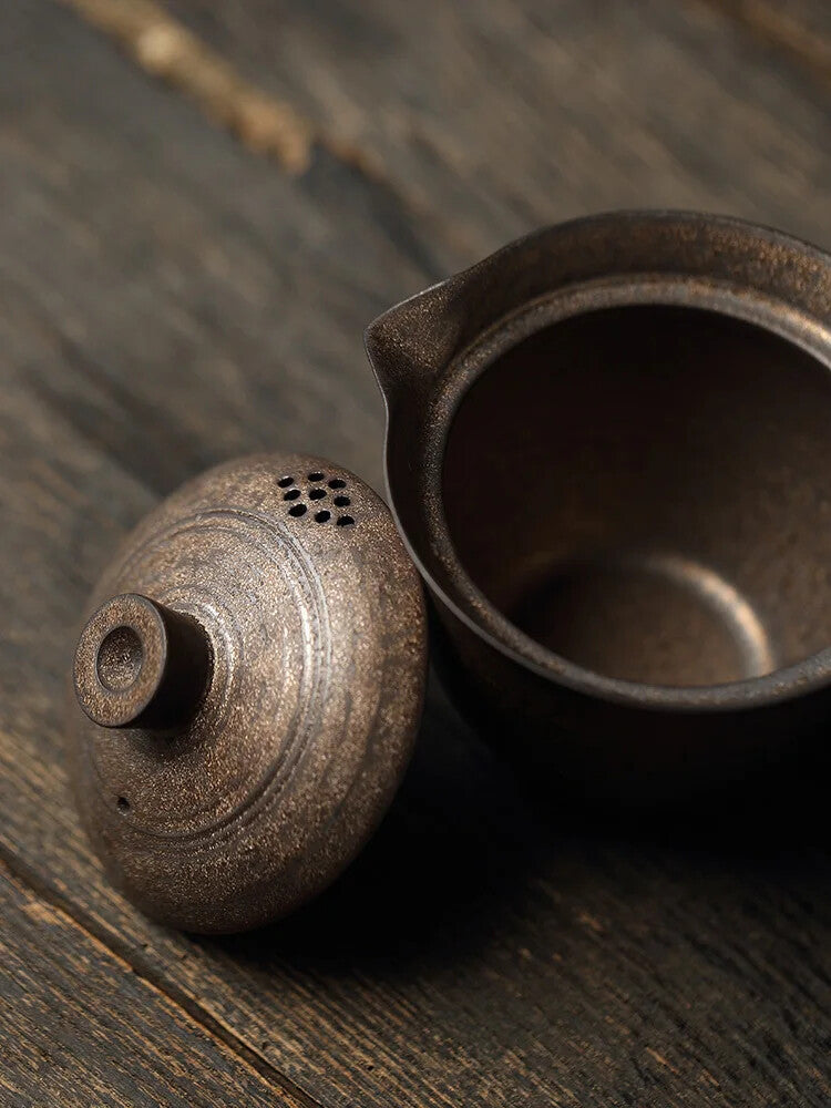 Ceramic Tea Bowl Sancai Cover Bowl Teacup Tea Maker Stoneware Hand Grab Pot