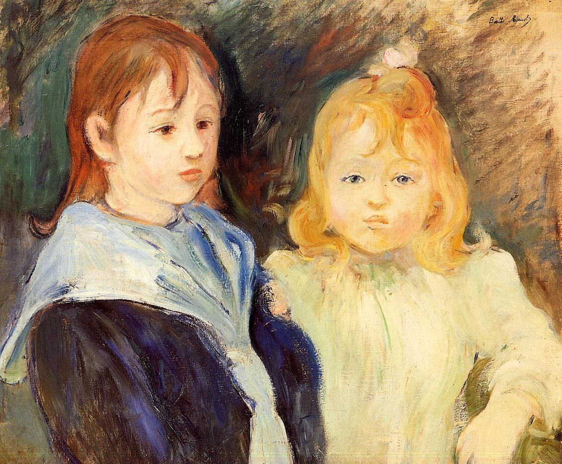 Oil painting Portrait-of-Children-1893-Berthe-Morisot-Oil-Painting Portrait-of-C