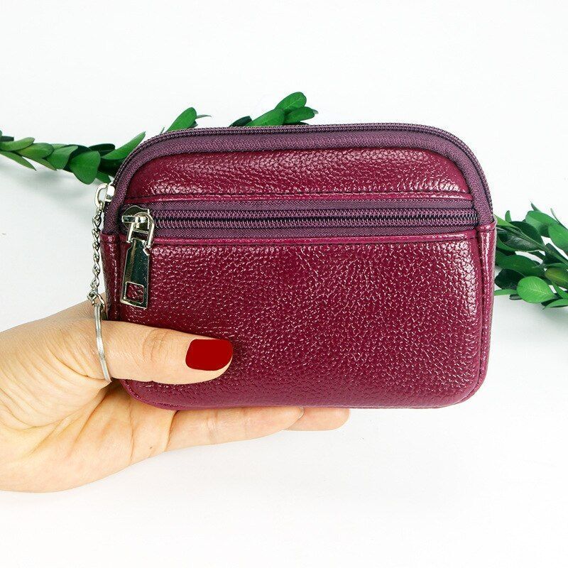 Women Wallet Leather Purse Card Holder Coin Clutch Zipper Keychain Bag 14*4*11CM