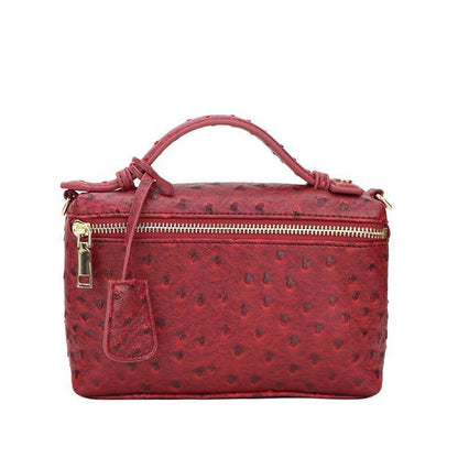 Handbag Ostrich Pattern Leather Bag Women Clutch Party Purse Ostrich Bag Chain