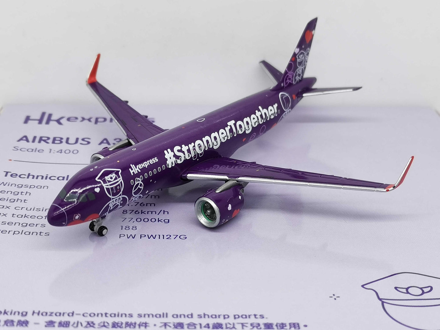 1:400 JC Wings HKexpress A320neo Passenger Airplane Diecast Aircraft Model