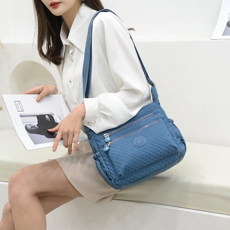 Shoulder Bags Waterproof Nylon Handbag Zipper Purses Messenger Crossbody Bag