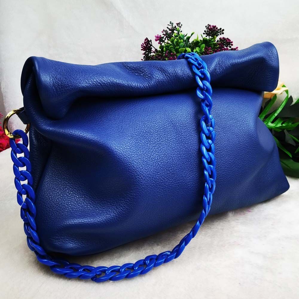 Cowhide Mobile Phone Purse Handbag High Portable Genuine Leather Handbag 32*28CM