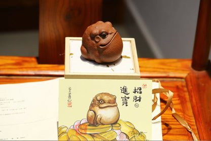Yixing, China Handmade Purple Sand Purple Clay Fu Chen Tea Pet Decoration Tea Pet-