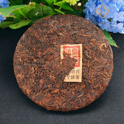 357g Bingdao Ripe Pu'er Compressed Tea Cake Yunnan Fermented Cost Effective Tea