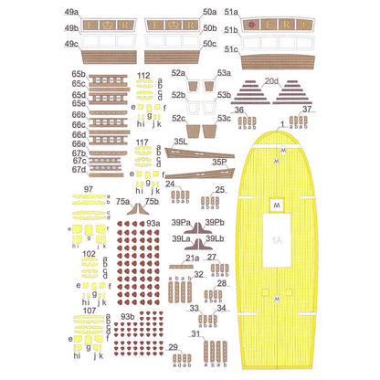 DIY 1:100 Galeon Golden Hind Sail Battleship Paper Model Sailboat Sciene Display