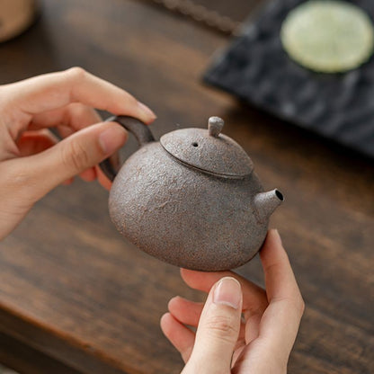 Handmade Chinese Iron Clay Teapot 130ml Antique Style Gongfu Tea Pot