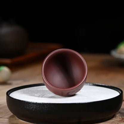 Yixing Purple Sand Cup Raw Ore Purple Mud Fish Play Cup Pure Hand-carved