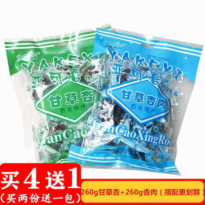 亚可喜甘草杏肉500g 西北特产甘草杏杏干酸甜杏脯蜜饯 Northwest China Specialty Licorice Apricot