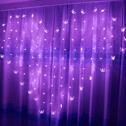 LED String Lights Love Heart Shaped Butterfly Happy Valentine's Day Decor 2x1.5M