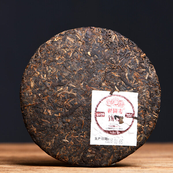 Shu Puer 2018 Yr Haiwan 9978 Batch 181 LaoTongZhi Old Comrade Ripe Puer Tea 357g