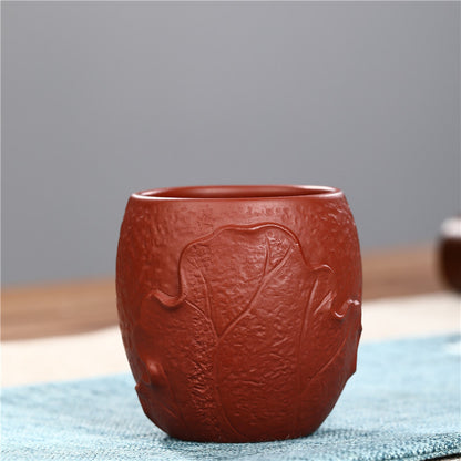 150ml True Yixing Zisha Dahongpao Clay Tea Cup Handmade Lotus Design Master Cup