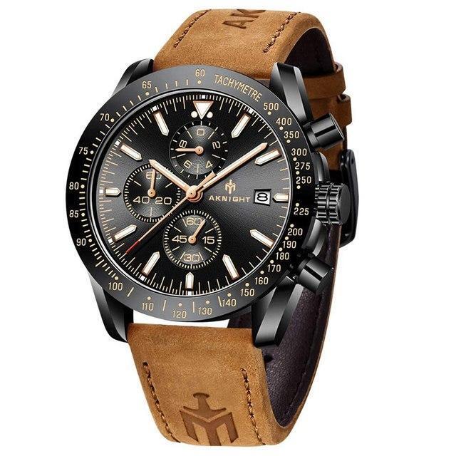 Military Men's Watch Sport Chronograph Leather Infantry Reloj Para Hombre Sports