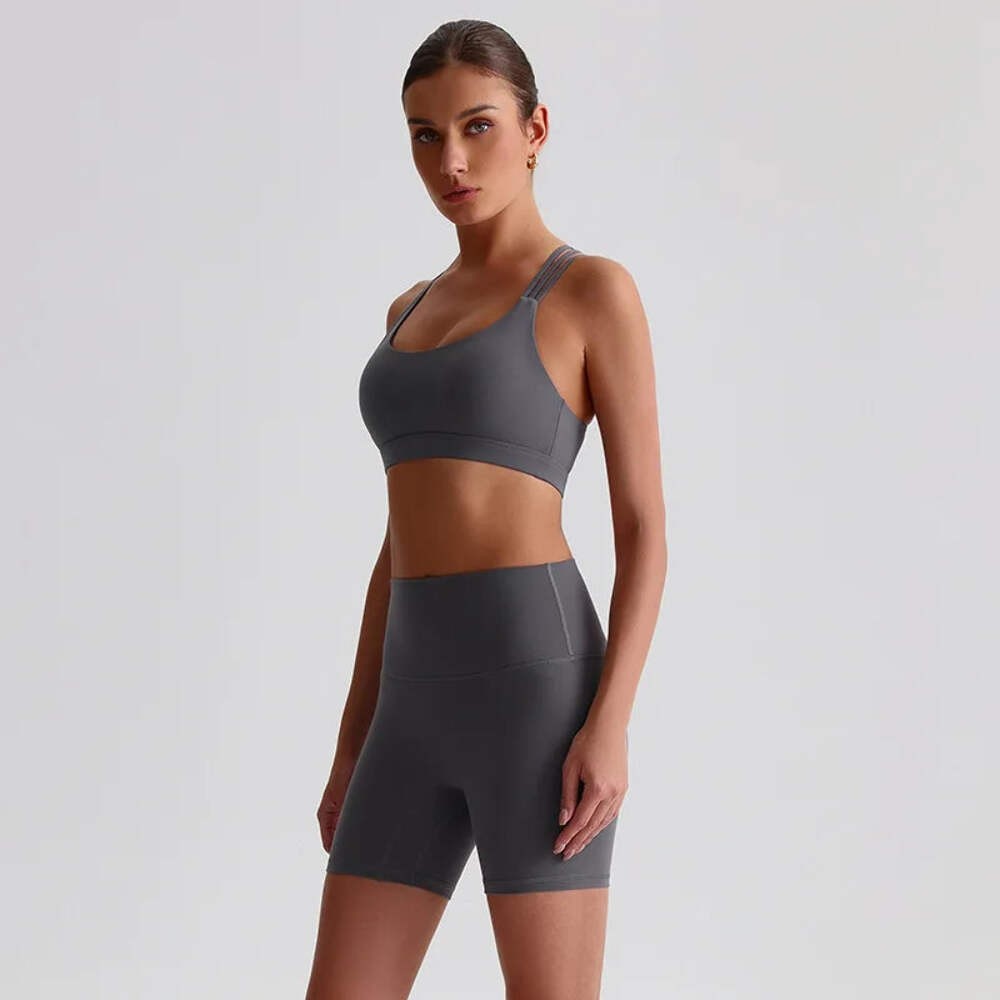 Women Gym Yoga Set – Spaghetti Strap Sports Bra & Leggings
