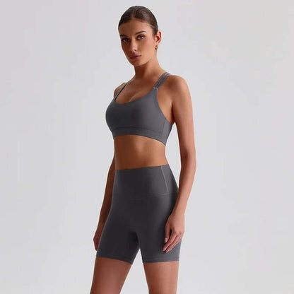 Women Gym Yoga Set – Spaghetti Strap Sports Bra & Leggings