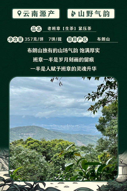 Lao Banzhang Puerh Raw Tea Centennial Ancient Tree Tea Cake 357g
