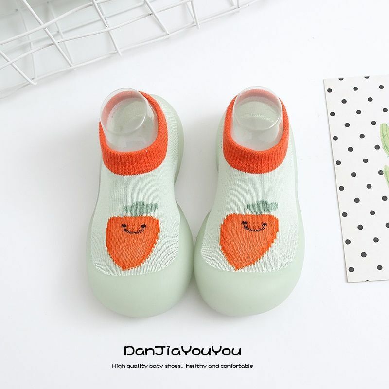 Sock Shoes Baby Boys Girls Autumn Non-slip Floor Kids Soft Rubber Toddler Knit