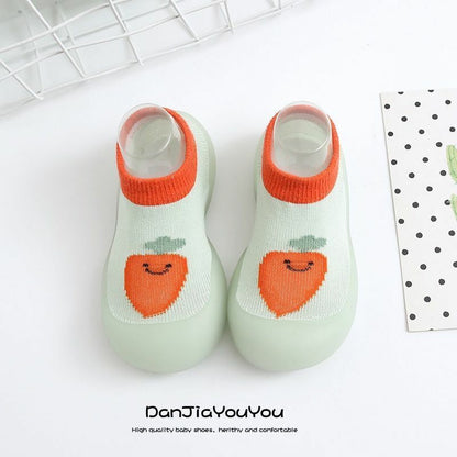 Sock Shoes Baby Boys Girls Autumn Non-slip Floor Kids Soft Rubber Toddler Knit