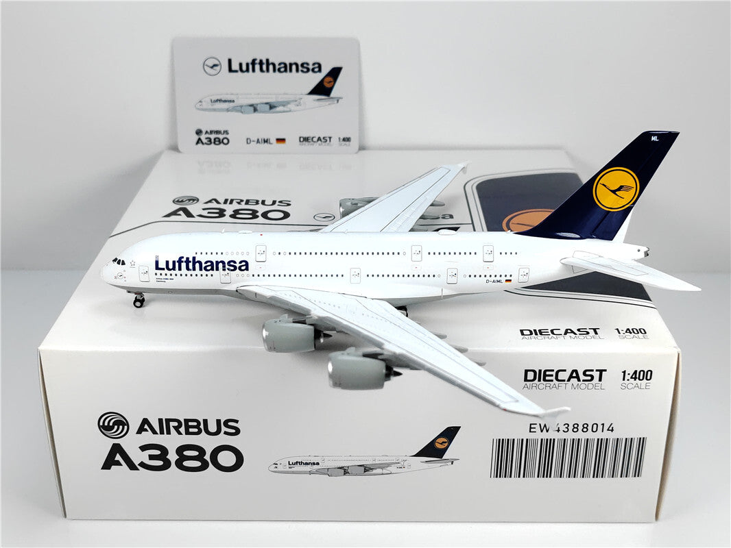 1:400 JC Wings Lufthansa AIRBLUS A380 Passenger Airplane Diecast Aircraft Model