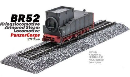1/72 Corps BR52 Kriegslocomotive Armor Steam Locomotive Train Finished Model