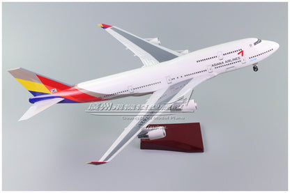 1:150 47CM ASIANA AIRLINES BOEING 747-400 Airplane Landing Gear Resin Model