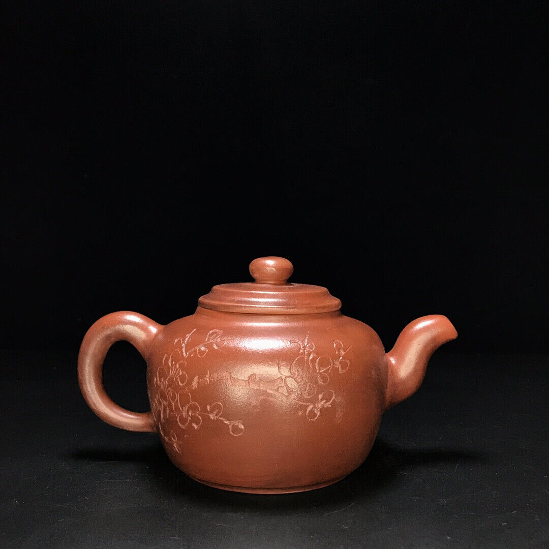 Chinese Yixing Zisha Clay Handmade Exquisite Teapot （平肩壶 底款：顾景舟）