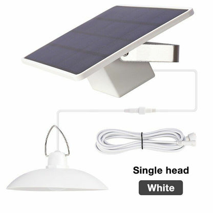 LED Solar Pendant Light Outdoor Indoor Power Lamp Line Bulb Shed Lighting Home