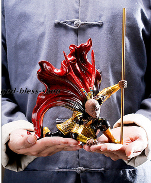 Creative Monkey King Statue Porcelain Tea Pet Home Decoration Black Myth-Wukong