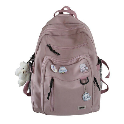School Bag Multi Pocket Waterproof Nylon Backpack Travel Large Bag 31*19*43 CM
